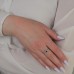Λευκόχρυσο δαχτυλίδι οβάλ ροζέτα Κ14 με ζιργκόν